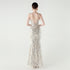 Graceful Sequin Embellished Mesh Mermaid Maxi Dress